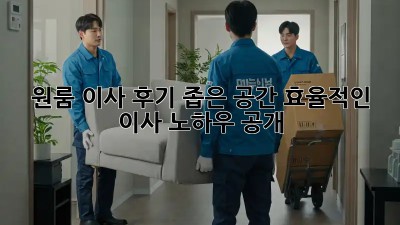 원룸 이사 후기: 좁은 공간, 효율적인 이사 노하우 공개!