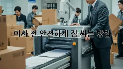 이사 전, 안전하게 짐 싸는 방법!